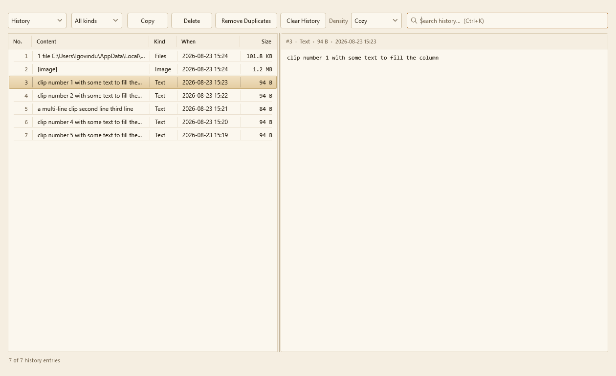 PasteJump under the Sepia theme